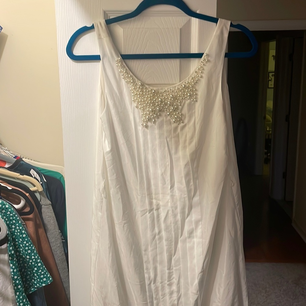 White beaded dress